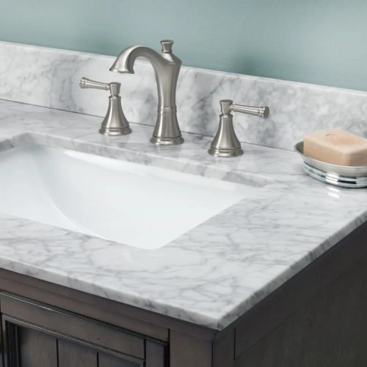 Carrara White Marble bathroom countertop 3 Carrara White Marble bathroom countertop 3