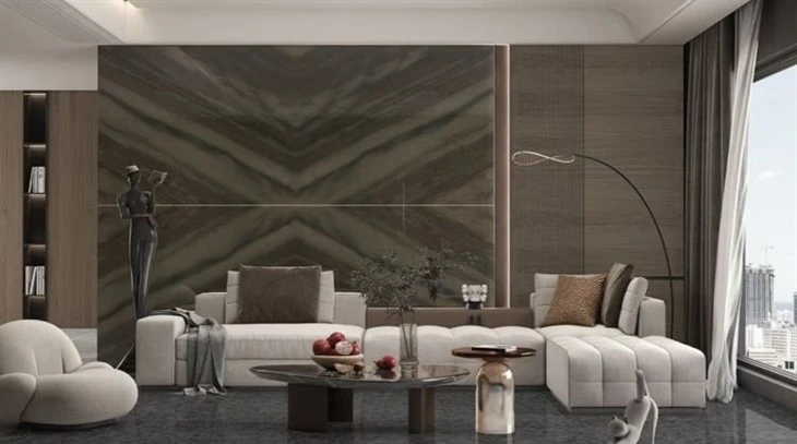 Elegant Brown Dune Quartzite Wall Cladding