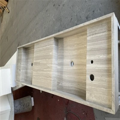 Wooden White Marble Sink/Vanity Top