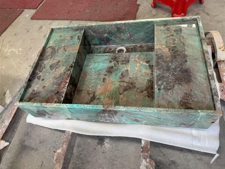 Amazonite Quartzite Countertop With Integrated Sink