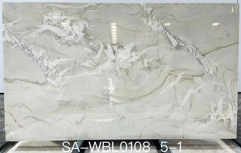 Brazilian Mont Blanc Quartzite Slab