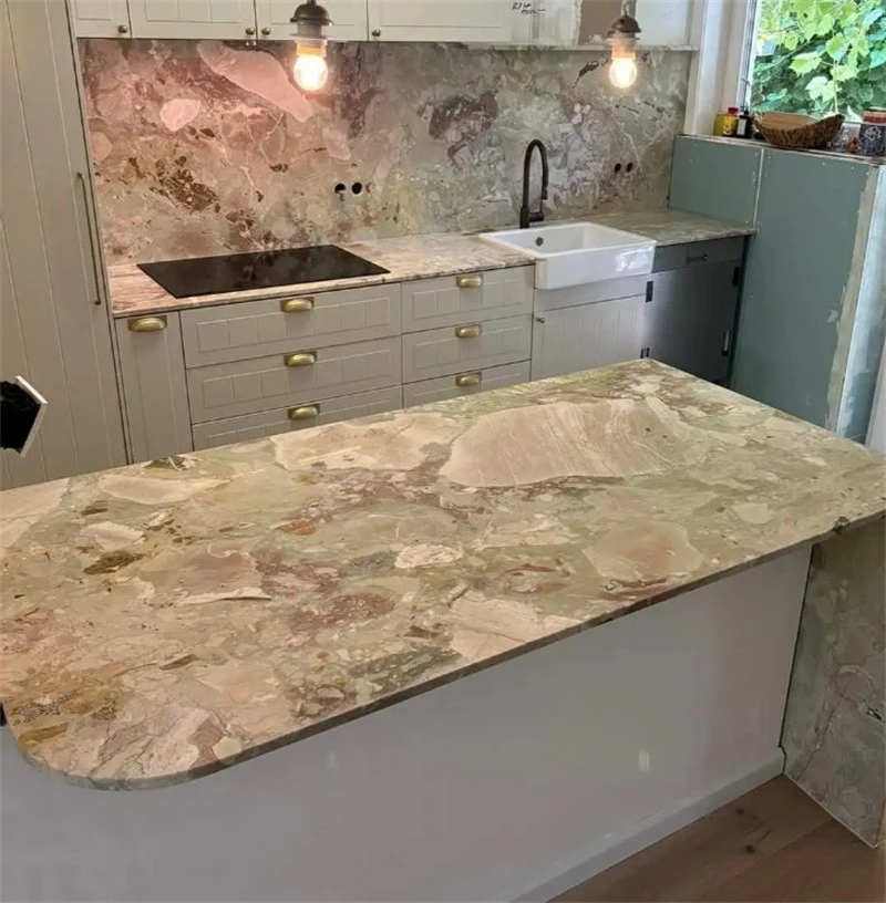 Breccia Botticelli Marble Kitchen