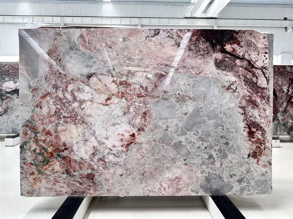 Cambodia Four Season Pink Marble Slab