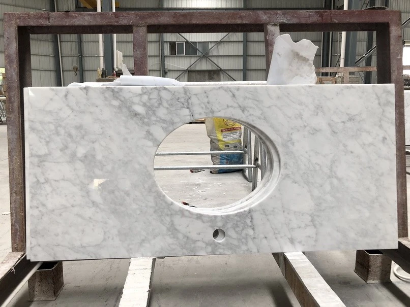 Carrara marble vanity Carrara marble vanity