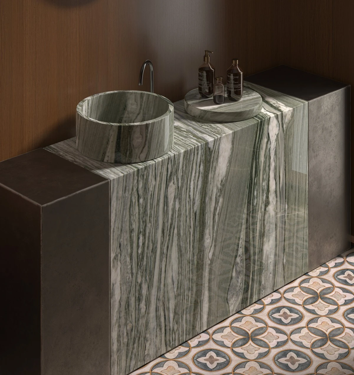 Verde Cipollino Greco Marble Sink Verde Cipollino Greco Marble Sink