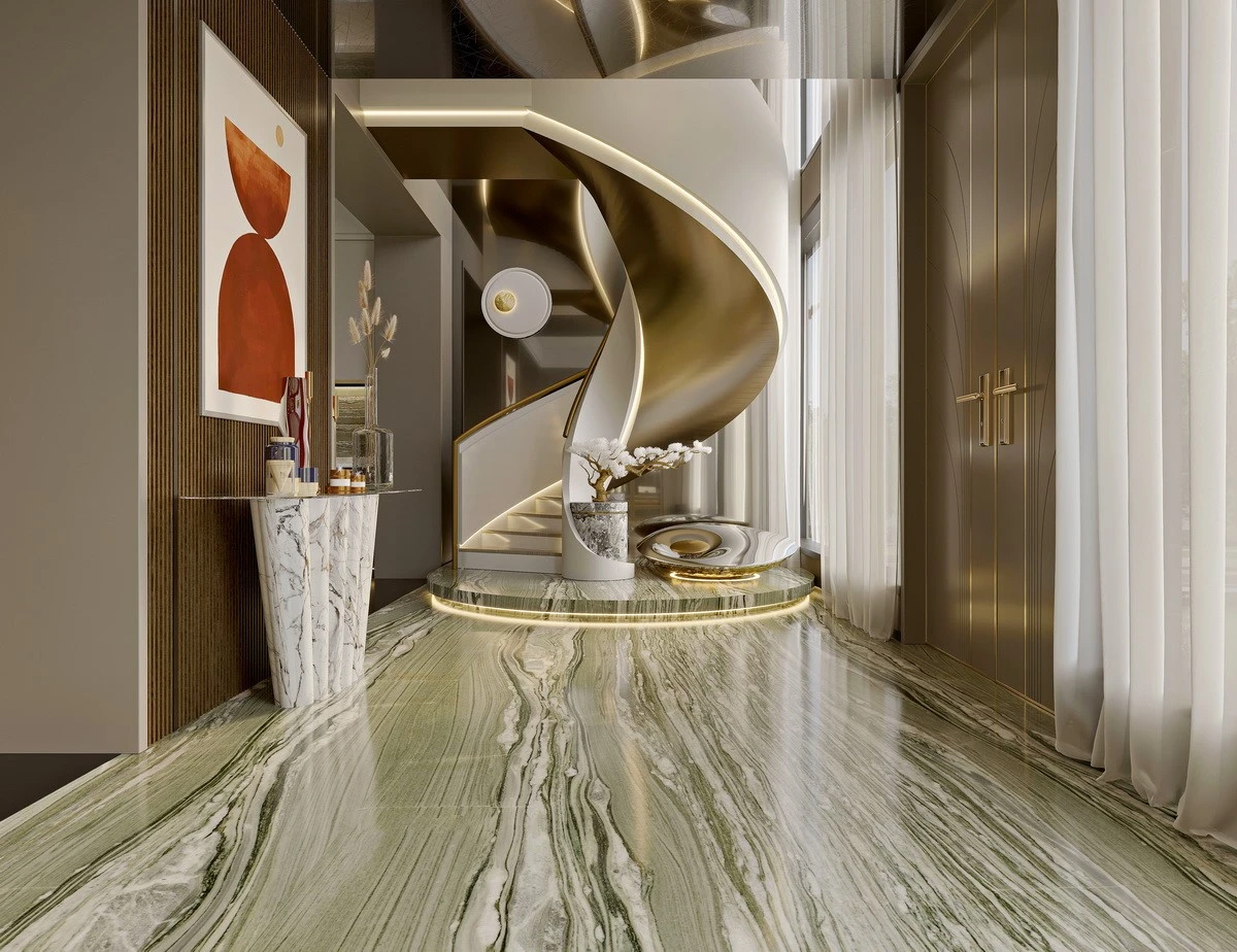 Verde Cipollino Greco Marble Floor Verde Cipollino Greco Marble Floor