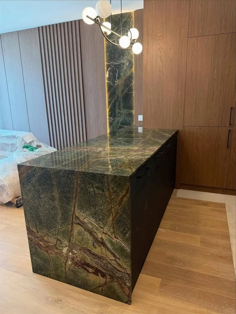 rainforest green marble island