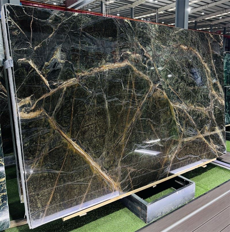 rainforest green marble big slab