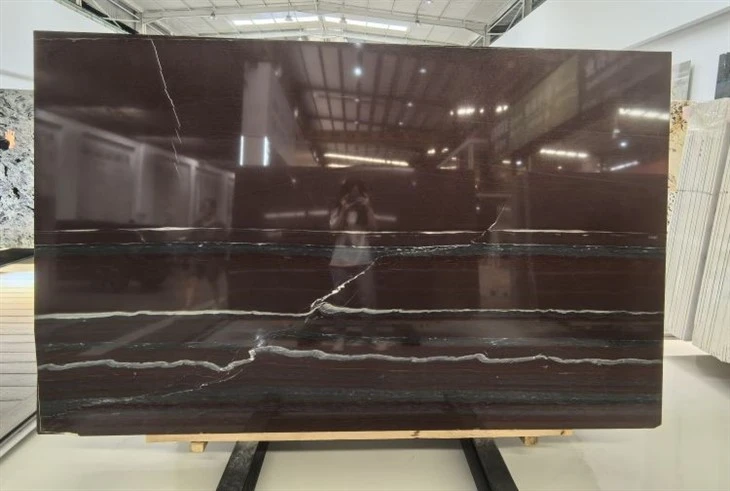 Rosso Laguna Aegean Bordeaux Red Marble flooring