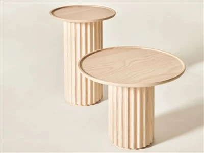 Beige Marble Coffee Table Set