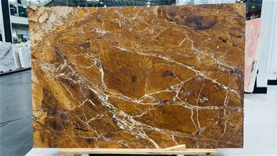 Blue Jeans Gold Marble Leather Slabs