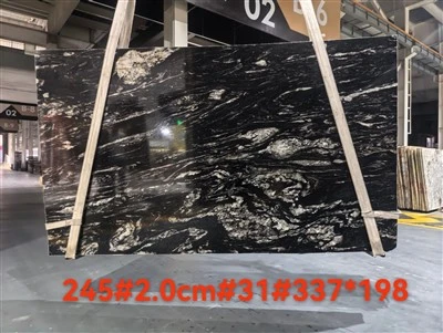 Brazilian Cosmic Black Granite Slab