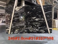 Brazilian Cosmic Black Granite Slab