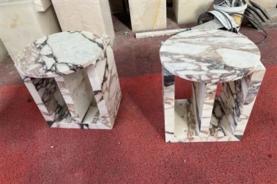 Calacatta Viola Marble Side Table