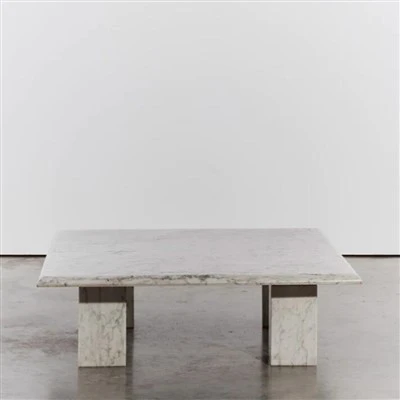 Carrara White Marble Coffee Table