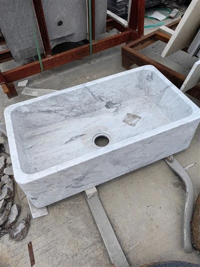 Carrara White Marble Washbasin