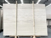 Chinese White Wooden Marble Slab