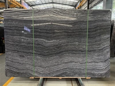 Chinese Zebra Black Marble Slab