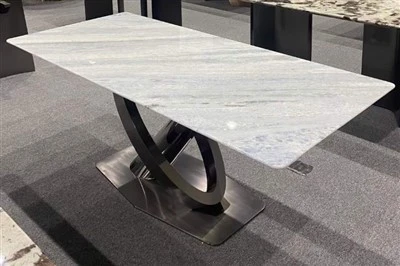 Crystal Blue Marble Dining Table