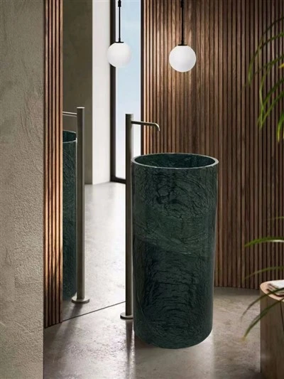 Green Marble Pedestal Sink