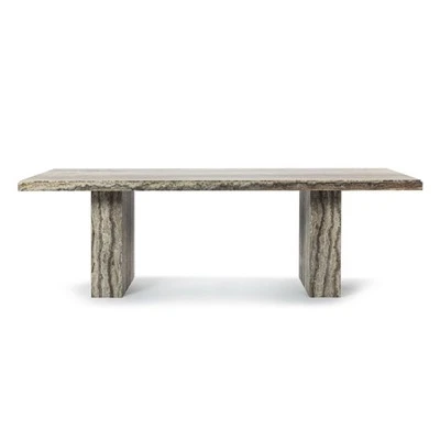 Grey Travertine Dining Table