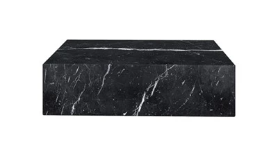 Nero Marquina Marble Block Coffee Table