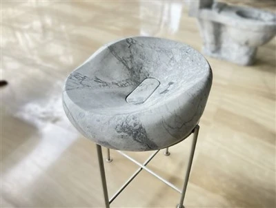 Oval Grey Marble Washbasin