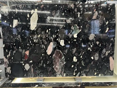 Pebble Black Granite Slab