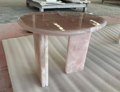 Pink Onyx Side Table