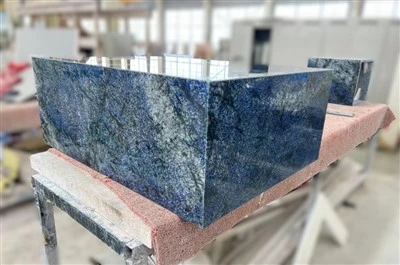 Rectangle Fantasy Sapphire Marble Plinth