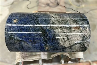 Round Fantasy Sapphire Marble Plinth