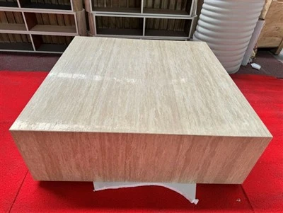 Square Travertine Coffee Table