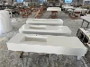 White Acrylic Countertop With Integrated Sink