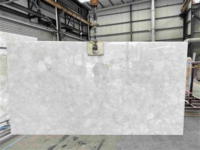 White Crystal Gemstone Slabs