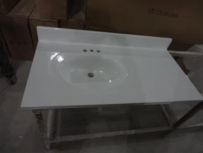 White Microlite Vanity Top