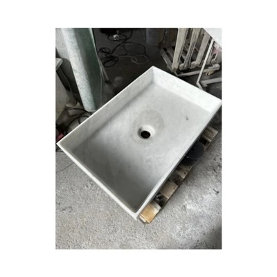 White Rectangle Marble Wash Basin