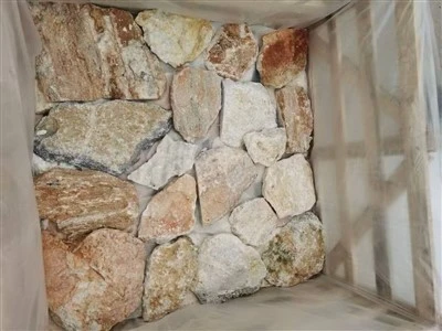 Natural Yellow Pearl Quartzite Loose Random Stone Wall Cladding And Corners